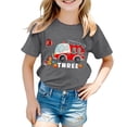 thumbnail image 2 of Toddler Kids Girls T Shirts Short Sleeve Crewneck Top Playful Letter Print For Casual Tee For Cute Outfits Casual Blouse 18-24 Months, 2 of 5
