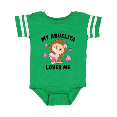 

Inktastic My Abuelita Loves Me with Bigfoot Gift Baby Girl Bodysuit