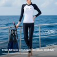 thumbnail image 2 of Abbraccia Traje de baño recatado para mujer, manga larga tipo rash guard, protección solar, traje de buceo de dos piezas, 2 of 6