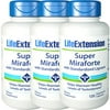 Life Extension Super Miraforte with Standardized Lignans - Men’s Testosterone Booster Formula, Focused Supplement - 120 Vegetarian Capsules (3 Bottles)