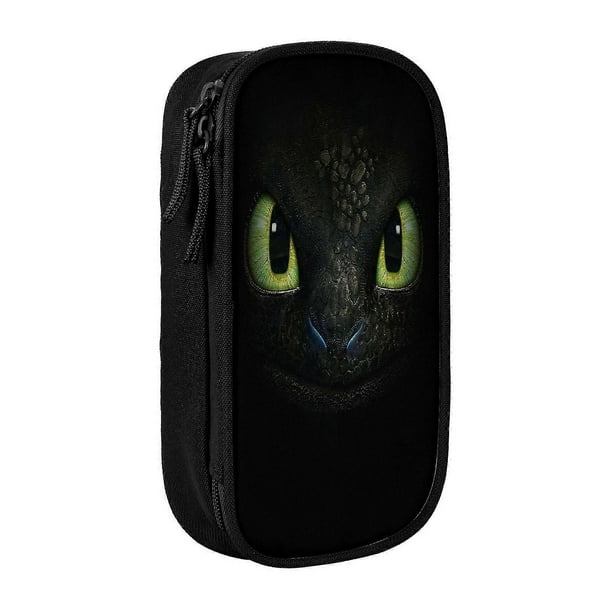 v402 How To Train Your Dragon Toothless Pencil Case Large Capacity Pen Case Double Zippers Pen Bag Office Stationery Bag Cosmetic Bag With Compartment