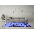 thumbnail image 3 of Ahgly Company Machine Washable Indoor Square Persian Blue Bohemian Area Rugs, 8' Square, 3 of 4