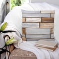 thumbnail image 3 of 18x18 Pillow Covers Set of 2, Brown Grey Vintage Throw Pillow Covers Decorative Couch Cushion Case, Retro Farmhouse Elegant Pastoral Microfiber Square Pillowcases for Bedroom Car Living Room, 3 of 7