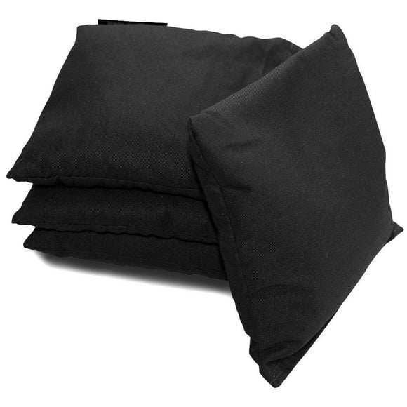Driveway Games All Weather Cornhole Bean Bag Set. 4 Waterproof Regulation Corn Toss Bags BLACK