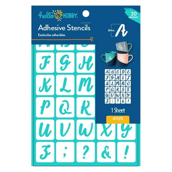Hello Hobby 0.75" Letter Stencil (30 Count)