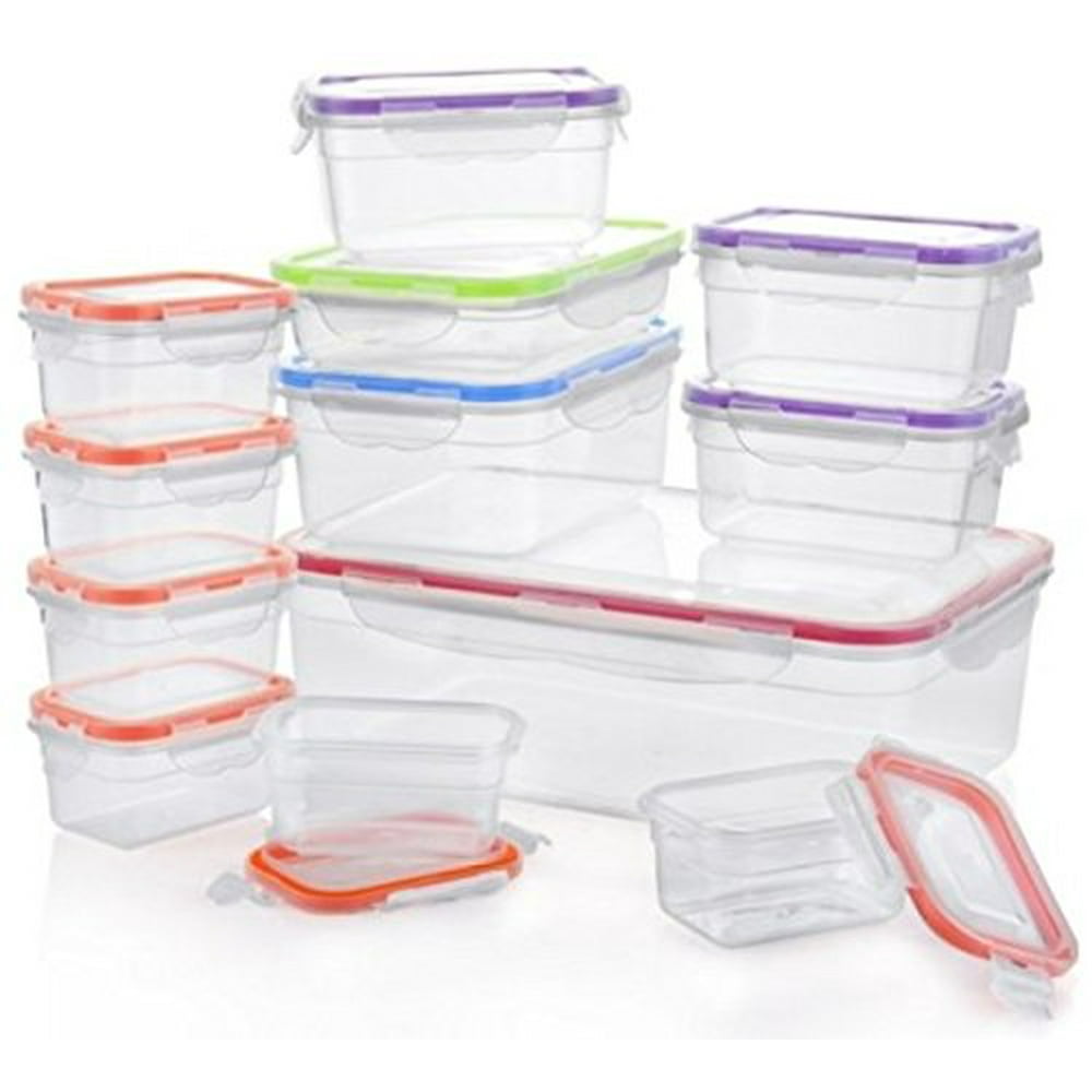 24-pc Food Storage Containers Lock Tight Lids Microwave, Freezer ...