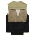 thumbnail image 5 of IYTR Men's Waistcoat Multi Pocket Outdoor Fishing Hunting Waistcoat Breathable Lightweight Camping Hiking Work Waistcoat with Zippered Pockets Khaki L, 5 of 6