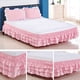 thumbnail image 3 of Ropa  elástica plisada con  polvo Twin Full 38cm Drop Rosa-120x200cm (Full) Gloria falda de cama de banda elástica, 3 of 8