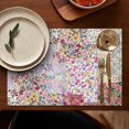 thumbnail image 4 of Pioneer Flower Floral Print Pattern Summer Placemats Table Placemats Set Of 6-Linen Kitchen Washable Placemats Table Mats 12x18 Inch Non-Slip Heat Resistant, 4 of 5