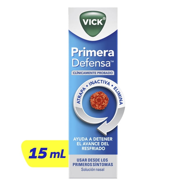 Vick Primera Defensa Detiene el avance del virus de la gripa en tu cuerpo 15 ml