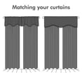 thumbnail image 3 of Rustic Valances for Bedroom Windows, AUCHEN Ultra Elegant Solid Color Short Curtain Valance, Pocket Valances for Halloween Thanksgiving - Bathroom, Living Room and Kitchens - 52" x 18", Black, 3 of 7