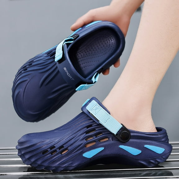 Men's fashion hole shoes, couple garden shoes, outdoor and indoor sandals, comfortable and durable hole shoes