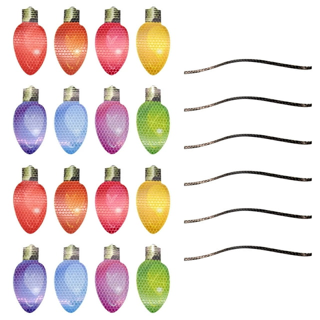 Iumwxz Funny Reflective Bulb Magnet Decorations Reflective Sticker Grade High Visibility home decor color Plastic Deals on household supplies