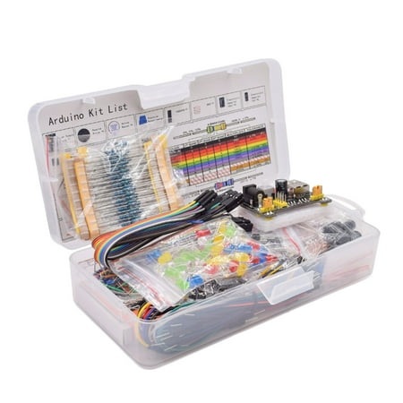 

DTOWER 830 Tie-points Breadboard Cable Jump Wire Resistor Capacitor LED Potentiometer Buzzer Transistor Kit