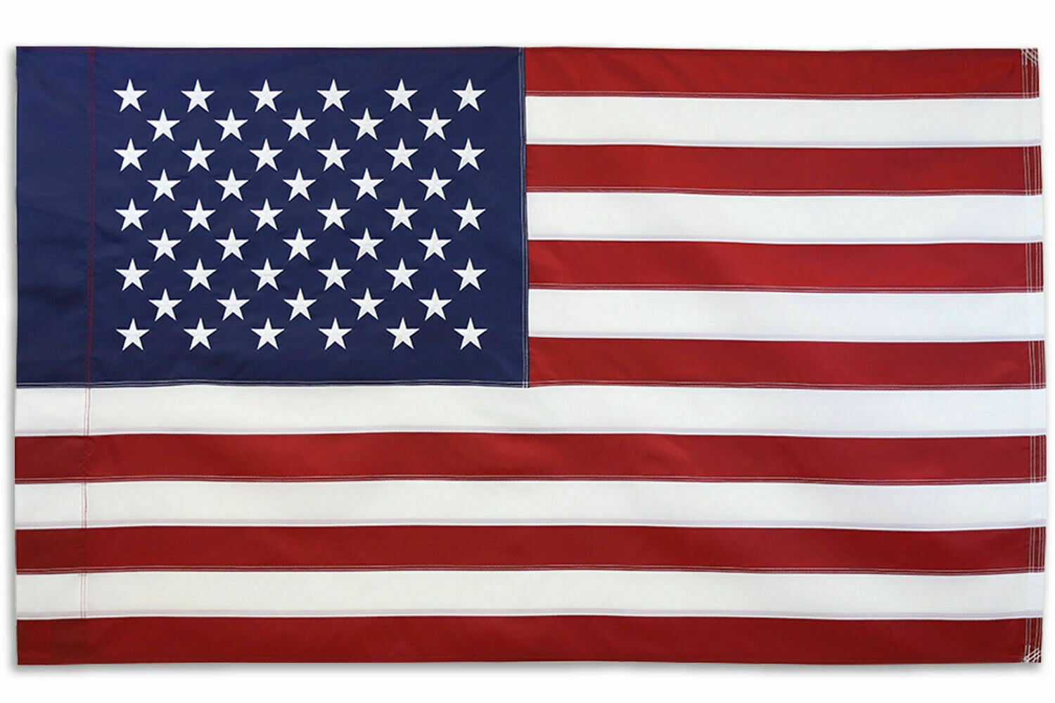 3x5 Embroidered USA Flag Sleeved 210D