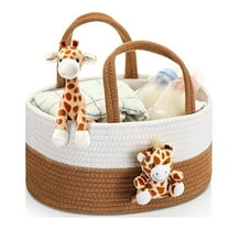 YHAICO Storage Basket - Rope Storage Basket,Dog Toy Bin,baby laundry basket,Cotton Rope Blanket Basket for Living Room, Laundry, Nursery, Pillows