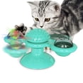 thumbnail image 1 of Turn Around Windmill Cat Toy Turntable Funny Cat Toy Windmill Cat Toy Green, 1 of 3