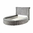 thumbnail image 3 of ACME Gaiva Eastern King Bed with Storage in Gray Velvet, 3 of 8