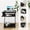 Black, variant on Zenira 2 Tiers Rolling Computer Desk with Keyboard Tray and Printer Shelf for Home Office, Mobile Computer Desk for Small Space, Retro Computer Table Compact PC Laptop Workstation, Rustic Brown
