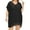 Black, variant on TIHLMK Plus Size Cover up Swimsuit for Women Ladies Loose Solid Color Hand Hook Stitching V-neck Qversized Blouse Beach Dress Swimsuit Cover Up