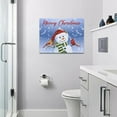 thumbnail image 6 of Christmas Snowman Wall Art Cute Snowman Red Bird Canvas Painting Prints Winter Snow Scenery Pictures Wall Decor Christmas Gifts Modern Artwork Home Decor for Bathroom Bedroom Living Room 16"x12", 6 of 6