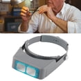 thumbnail image 3 of Headband Reading Magnifier Optical Glass Lenses Jewelry Repair Tool for Precision Work Crafting, 3 of 7