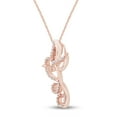 thumbnail image 2 of AFFY 1/10 Carat T.W. Natural White Diamond Hummingbird Pendant Necklace in 10K Solid Rose Gold, 2 of 5