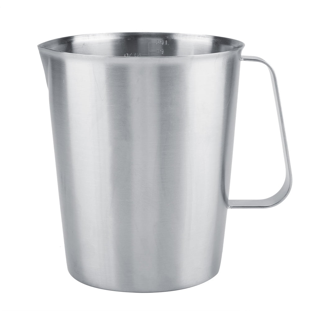Coffee Milk Frothing Pitcher Yevenr Stainless Steel Measuring Cup Stainless Steel Milk Pitcher Large Milk Frothing Pitcher Jug for Latte Coffee 2000ml