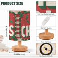 thumbnail image 3 of Merry Christmas Stripes Lights Holly Leaves Table Lamp with USB Port LED Warm Light Lamp Night Light Home Decor, 3 of 7