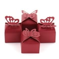 thumbnail image 1 of Red Gift Box Butterfly Wedding Favors Baby Shower Chocolate Candy Favor Box Party Birthday Gift Boxes Bulk 50pcs(Red), 1 of 6