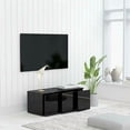 thumbnail image 4 of TV cabinet Glossy black 80x34x30 cm Chipboard, 4 of 5