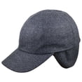 thumbnail image 2 of Apt 9 by Totes Men's Wool Blend Charcoal Grey Winter Hat Baseball Cap With Earflaps, 2 of 4