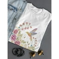 thumbnail image 3 of Yellow Hummingbird With Flowers T-Shirt Women -Image by Shutterstock, Female Medium, 3 of 4