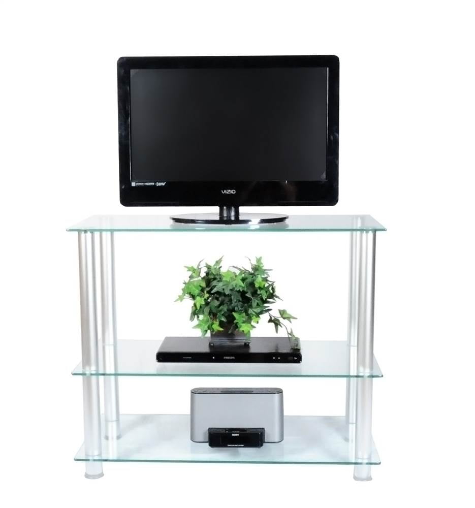42 Inch Glass And Aluminum Tv Stand Com