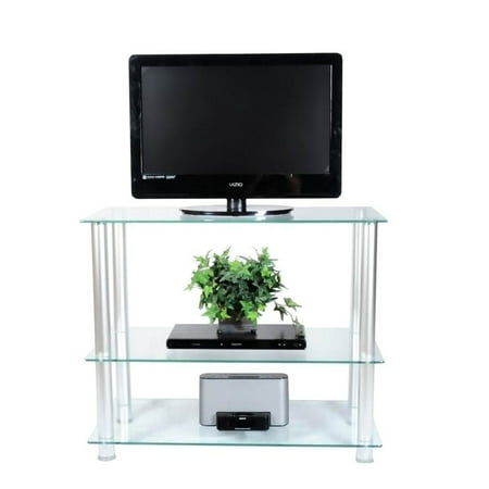 42 inch Glass and Aluminum TV Stand - Walmart.com
