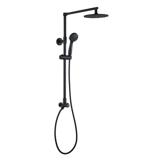 Fennocasa Polaris 3 Rainfall Shower Head & Handheld Shower, 2.5 GPM Matte Black