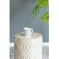 thumbnail image 5 of CC Home Furnishings Geometric Overlapping Iridescent Ceramic Garden Stool - 19.5" - Beige, 5 of 9