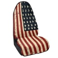 thumbnail image 2 of XYZCANDO Terry Cloth Car Seat Covers Portable Microfiber, Compatible with Automotive Truck Seat, for Trucks Vans Sedan, Star Stripe Design, 2 of 7