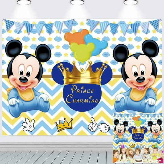 Mickey Party Supplies Taspestry Poster Banner Backdrop Background Wall Decor