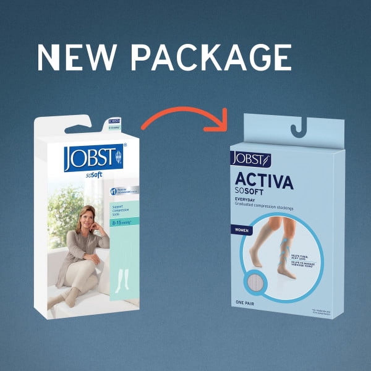 JOBST ACTIVA SoSoft 8-15 mmHg Compression Socks Knee High, Closed Toe, Ribbed, Large / Sand