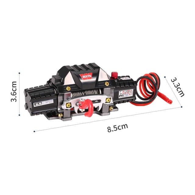 Crawler RC Car Dual Motors Metal Winch Con Controlador Manual para 1/8 Auto Control Remoto