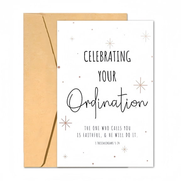 Celebrating Your Ordination Card - Inspirational Greeting Card with Envelope - Perfect for Ordination, Ministry, or Religious Milestones