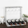 thumbnail image 6 of Wall Mount Wine Rack w/ Glass Holder & Storage Shelf Organizer Home Decor Gray, 6 of 7
