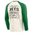 thumbnail image 3 of Men's Darius Rucker Collection by Fanatics Cream/Green New York Jets Raglan Henley Long Sleeve T-Shirt, 3 of 3