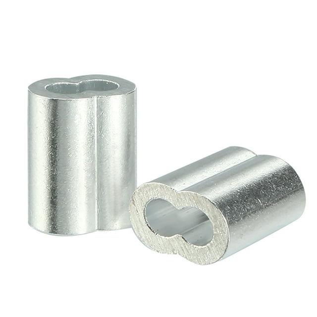 Unique Bargains 4mm 5/32-inch Cable Wire Rope Aluminum Sleeves Clip Crimping Loop 25pcs