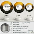 thumbnail image 4 of Designart "Whirling Winds in Yellow I" Landscape Round Mirror Wall Decor Traditional - Large Yellow Round Bathroom Mirror - Round Mirror - 36" x 36", 4 of 6