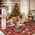 thumbnail image 3 of Moynesa Christmas 8'x10'Area Rug for Living Room Soft Machine Washable Christmas Rug with Non-Slip Sponge Backing Lightweight Holiday Rug for High Traffic Areas Festive Christmas Home Decor, 3 of 11