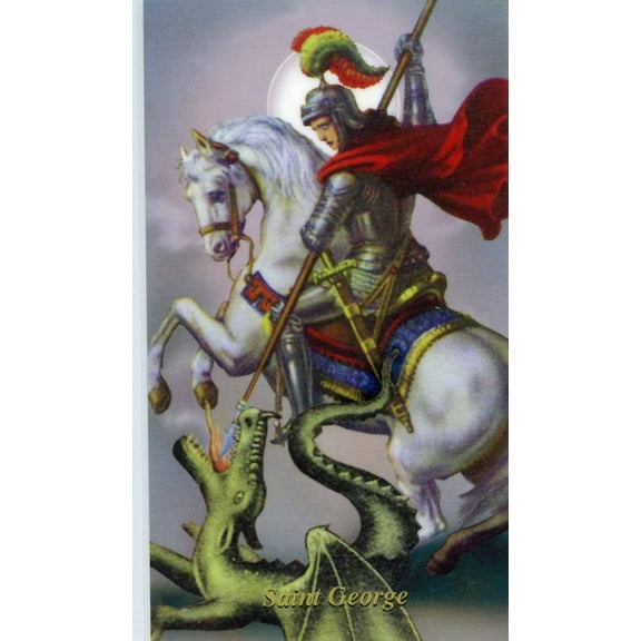 Prayer in honour of St. George holy card - laminated - Pack of 25