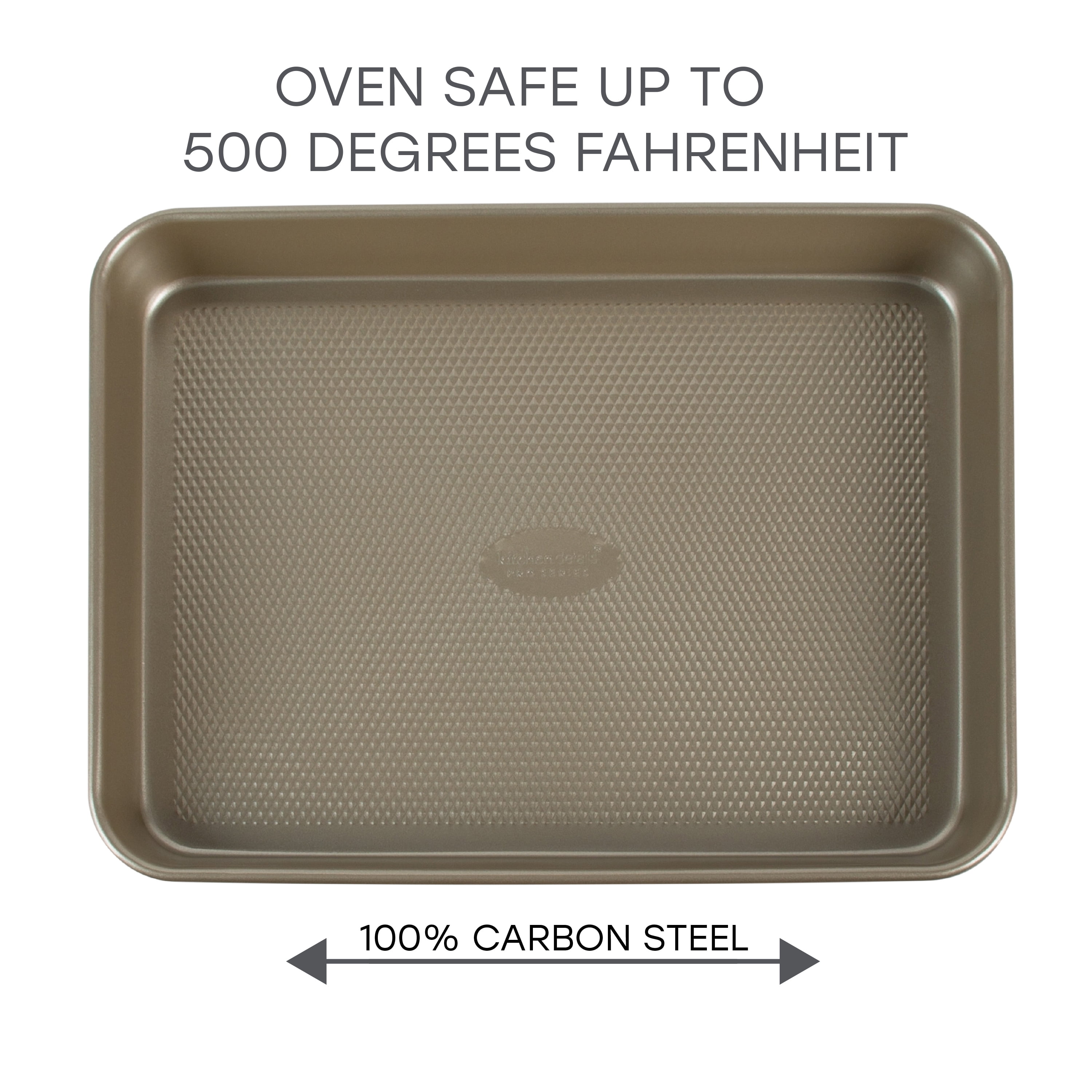 Kitchen Details Pro Series Non-Stick Baking Pan with Diamond Base, Carbon Steel