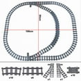 thumbnail image 4 of City High-tech Trains Flexible Tracks Forked Straight Curved Rails Crossing Switch Building Block Bricks Creative Toys for kids, 4 of 10
